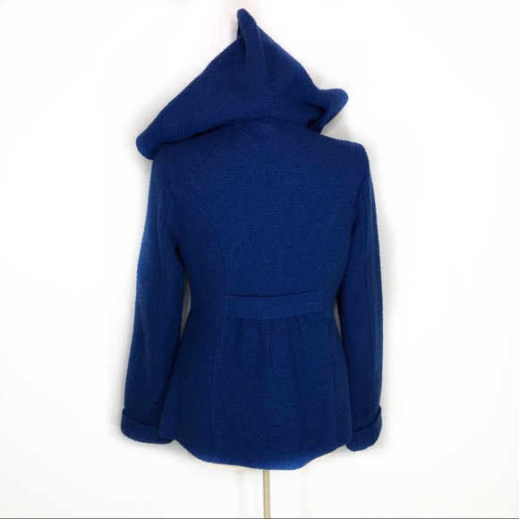 Tulle Anthro blue coat size M - Picture 3 of 8